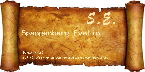 Spangenberg Evelin névjegykártya